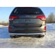 Защита заднего бампера овальная 75-42 мм ТСС для Kia Sorento 2012-2020