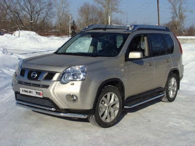 Накладка решётки радиатора нижняя 12 мм ТСС для Nissan X-Trail 2011-2015