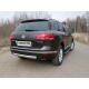 Защита заднего бампера овальная 75х42 мм ТСС для Volkswagen Touareg 2014-2017
