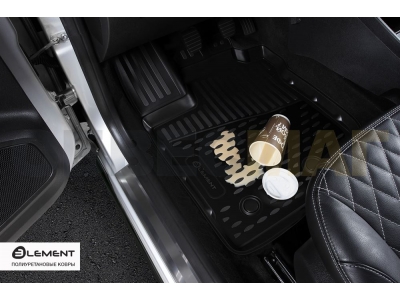 Коврики 3D в салон полиуретан 4 штуки Element для Ford Focus 3 2015-2021
