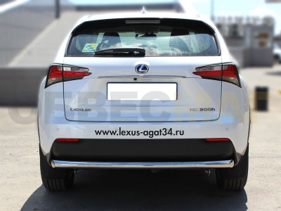 Защита заднего бампера 60 мм для Lexus NX300h F-Sport 2014-2017