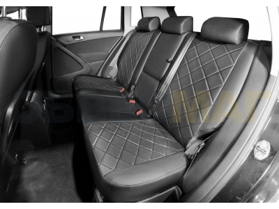 Чехлы на сидения Rival, задняя спинка 40/60, рисунок ромб для Volkswagen Tiguan 2007-2016