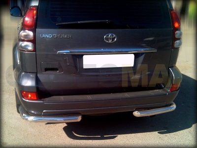 Защита задняя уголки 76 мм для Toyota Land Cruiser 200 2015-2021