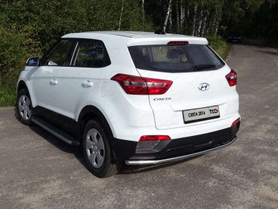 Защита заднего бампера 42 мм ТСС для Hyundai Creta 2016-2021