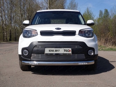 Накладка решётки радиатора нижняя 12 мм ТСС для Kia Soul 2016-2021