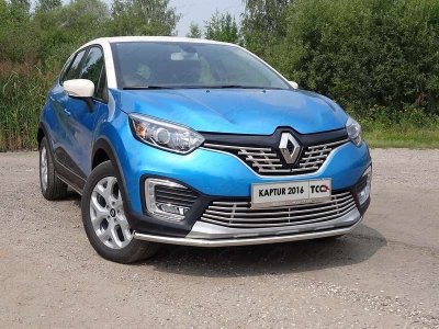 Накладка решётки радиатора верхняя 16 мм ТСС для Renault Kaptur 2016-2021