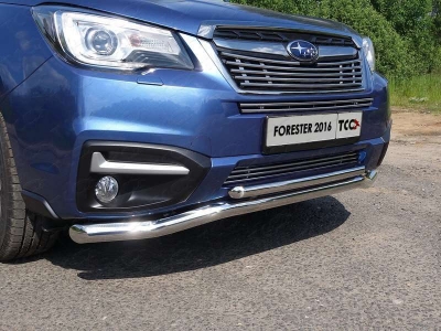 Накладка решётки радиатора нижняя 12 мм ТСС для Subaru Forester 2016-2018