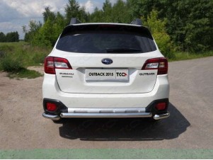 Защита заднего бампера уголки 60 мм для Subaru Outback № SUBOUT15-14