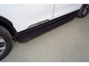 Пороги алюминиевые "Slim Line Black" 1820 мм для GAC GS8 2019-2021 GACGS821-19B