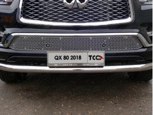Накладка решетки радиатора лист алюминиевая для авто без круиза для Infiniti QX80 № INFQX8018-07