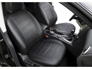 Чехлы Rival экокожа черные Строчка на спинку 40/60 и с боковыми AirBag для Renault Logan/Sandero/Sandero Stepway № SC.4705.1