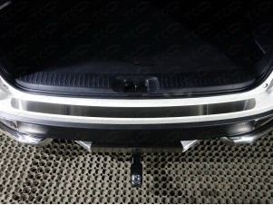 Накладка на задний бампер лист шлифованный для Toyota Highlander № TOYHIGHL17-18
