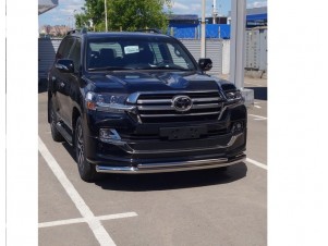 Защита передняя двойная 76-42 мм для Toyota Land Cruiser 200 Executive Lounge № TOYLC200EXLOU18-03
