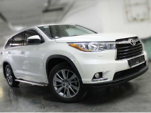 Пороги с листом d-60 для Toyota Highlander 2014-2016 HYG2014_2.2
