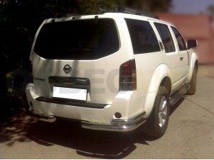 Защита задняя уголки двойные 76-53 мм для Nissan Pathfinder № NP 3.3